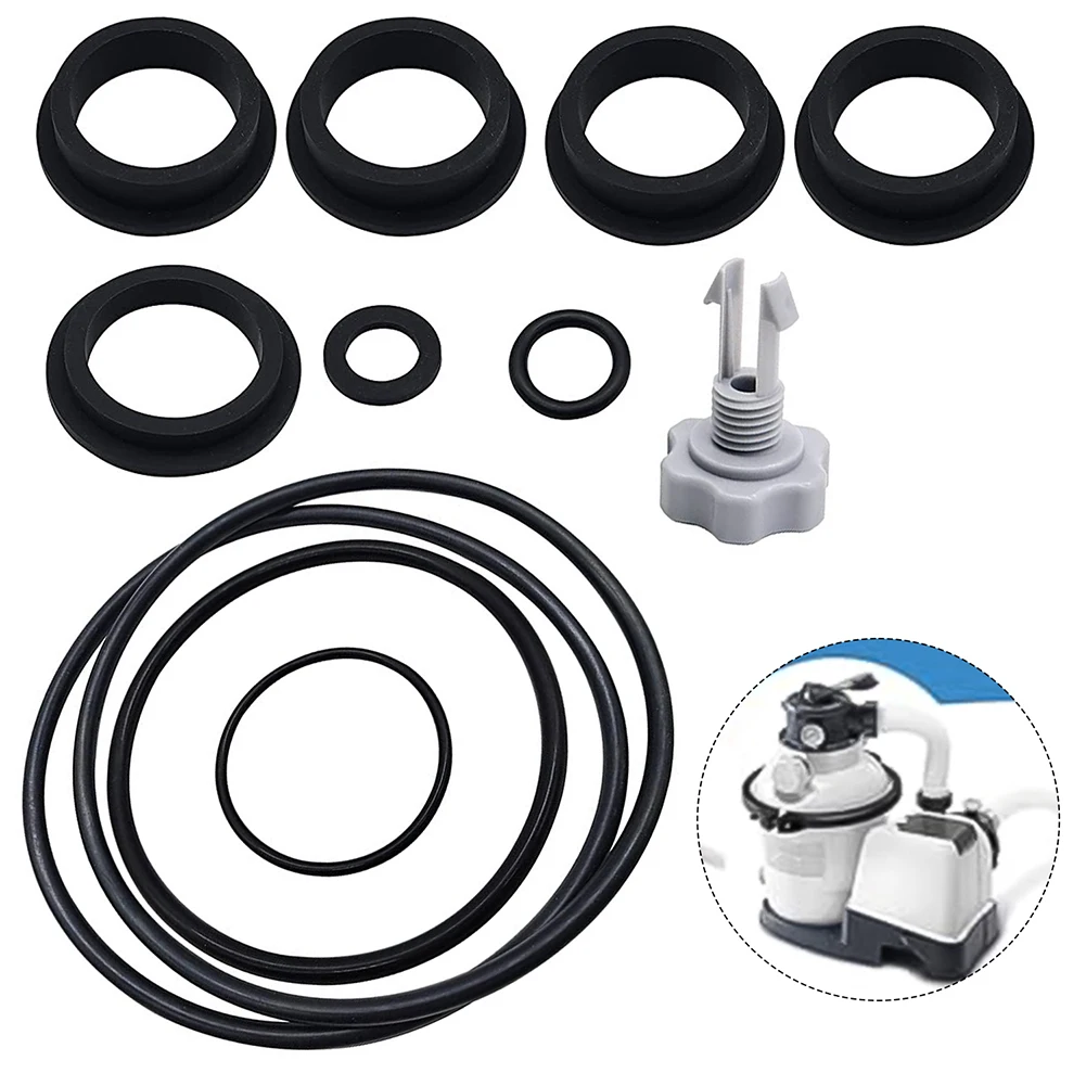 Imagem -03 - Air Release Valve O-rings Junta de Vedação Parte Repair Conjunto para Intex Areia Filtro Bomba Piscina Acessórios Equipamento 1set