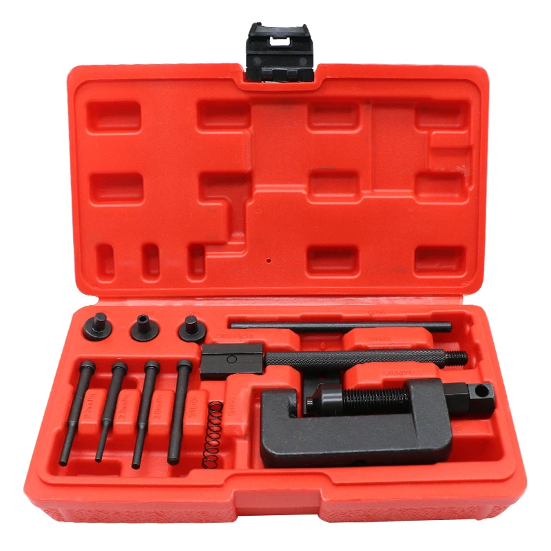 Universal Motorbike Chain Breaker Splitter Riveting Tool Motorcycle Bike Chain Breaker Riveting Tool Chain Cutter Rivet Kit