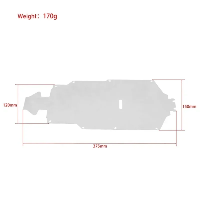 Voor 1/7 KKPIT KRT XNR Xuan Niao Metalen Chassis Armor Protector Skid Plate RC Auto Upgrade Onderdelen Accessoires