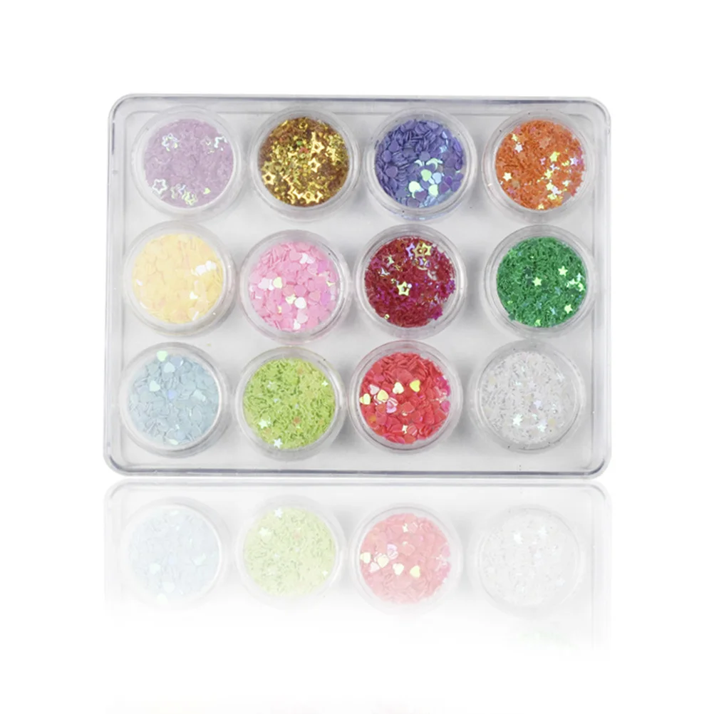 Paillettes brillantes en forme de paillettes pour Nail Art, 50G, pour Design plat ou 3D, mélange parfait avec vernis Gel, décoration d'ongles scintillants