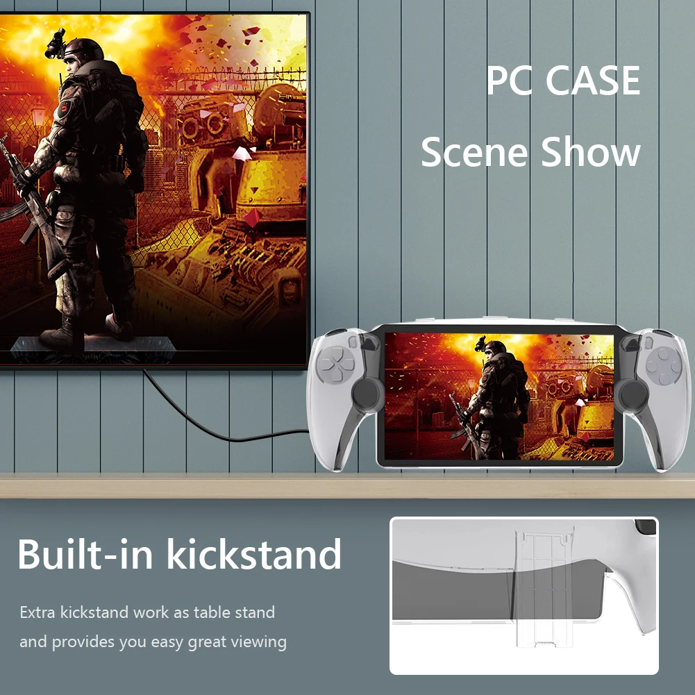 Funda protectora transparente para Playstation Portal, funda anticaída para mando de consola de juegos PS5, accesorios de Portal