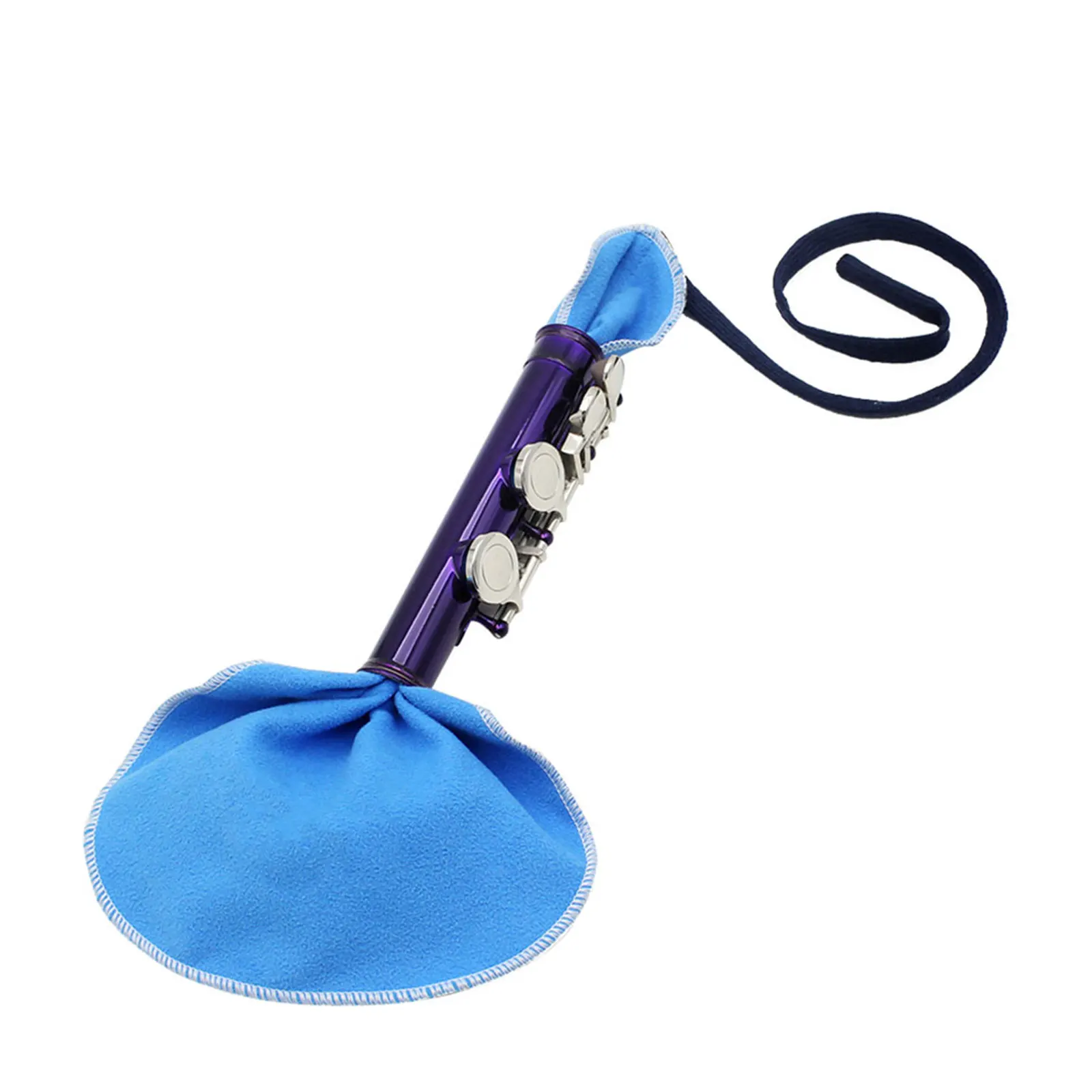 

2 Pcs Cleaning Cloth for Musical Instruments Faux Suede Wiping Cloth Lightweight Portable Clarinet Saxophone Kit