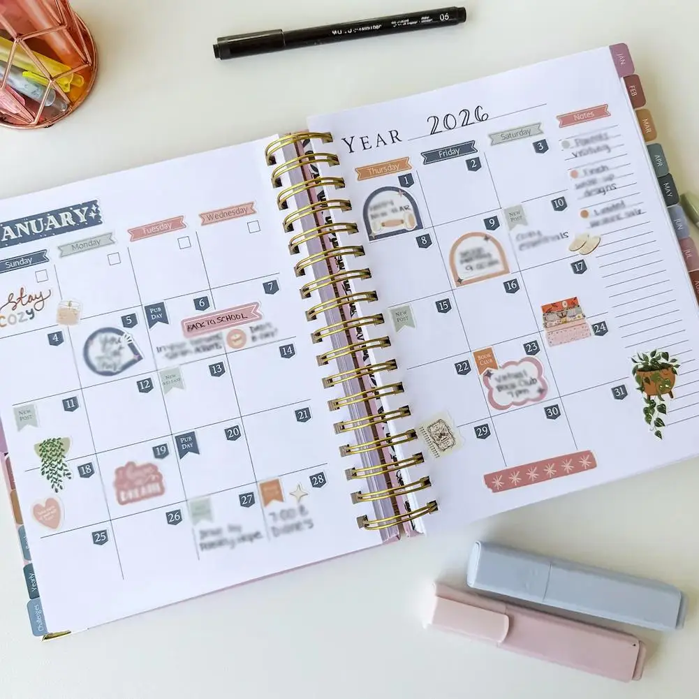 2025 هارد شل دوامة دفتر زهرة الجدول الزمني خطة هذه الأسبوع سجل مذكرات خاصة الكتابة لقرطاسية مكتب الحرم الجامعي #6