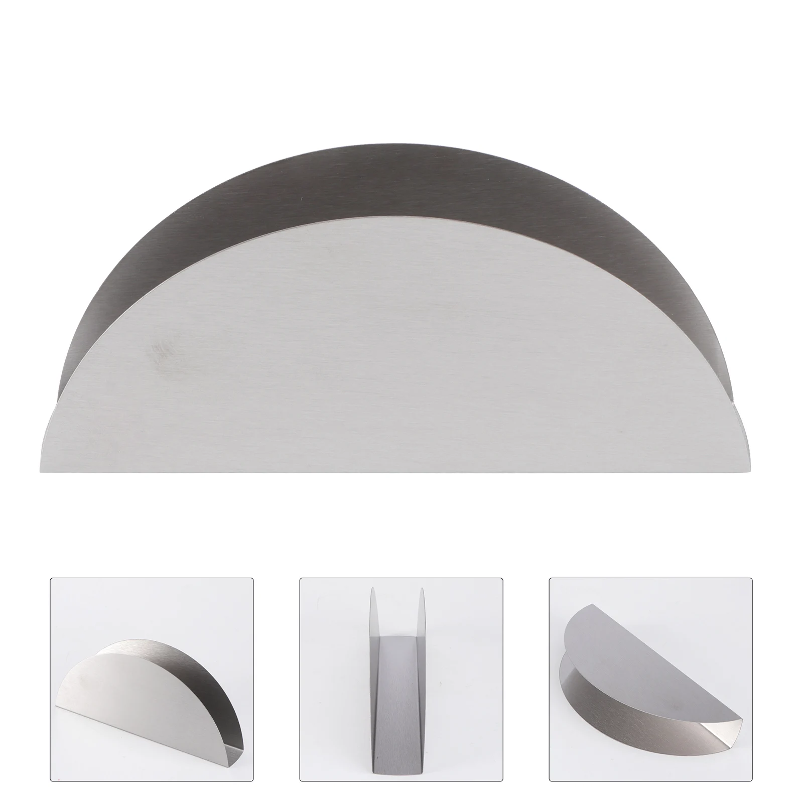 Paper Towel Holder Napkin Holder Stainless Steel Towel Rack Simple Vertical Fan Shape Tissue Holder Napkin Box Home Decoration