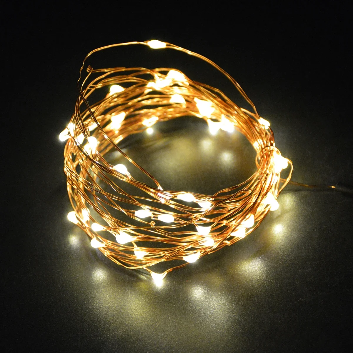 USB LED Copper Wire String Lights, Guirlanda impermeável, Fairy Lights, Decoração do partido, Natal, Casamento, 5m, 50LEDs, 10m, 100LEDs