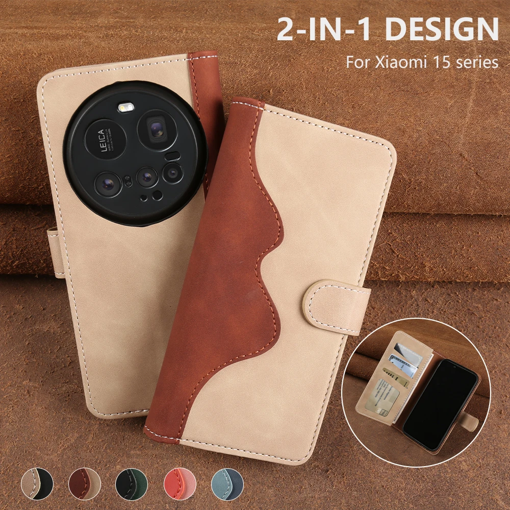 

For Xiaomi 15Ultra Mountain Pattern Leather Case For Xiaomi 15 15S 14 Pro Ultra 14T 13 13T 12 S X 12T Pro 11 Lite Wallet Cover