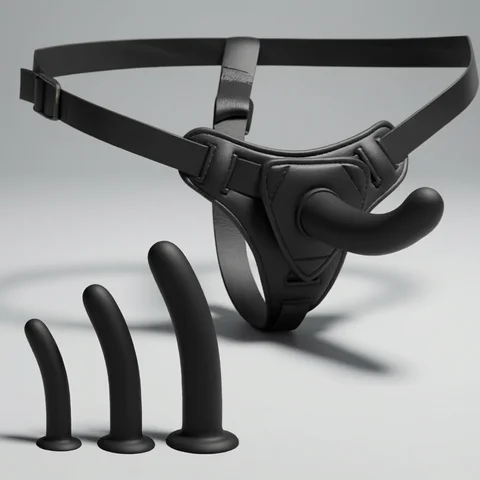 Adjustable Silicone Strap On Dildo Harness Set S M L Sizes Realistic Penis Panties for Women Lesbian Couples G-Spot Anal Vaginal
