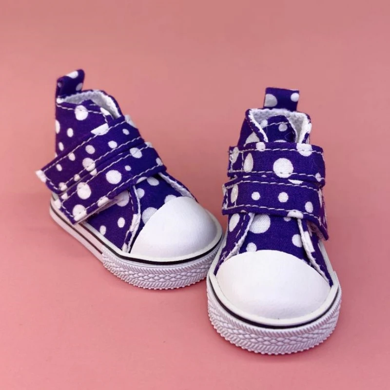 Tilda 6cm Canvas Sneakers For Minifee Paola Reina Dolls,Floral Shoes for Corolle Doll 1/4 Footwear Sneakers Dolls Accessories