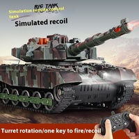 Simulation remote control tank lighting sound effect Simulation of firing tank model simulates real recoil boy birthday present