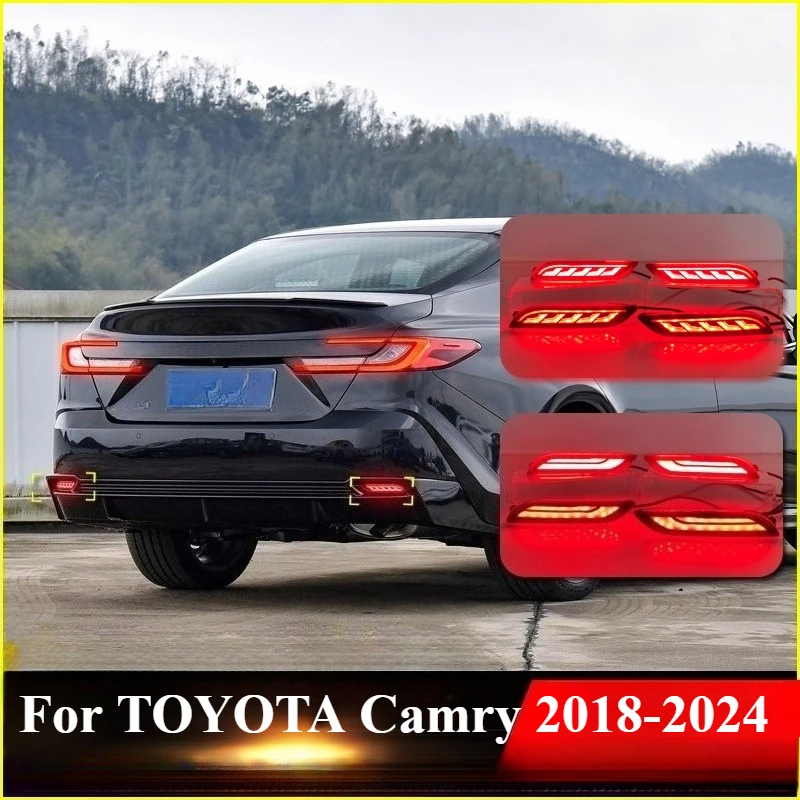 

Для TOYOTA Camry 2018-2024 фара заднего бампера противотуманная фара в сборе аксессуары для рулевых фонарей стоп-сигнал высокой яркости