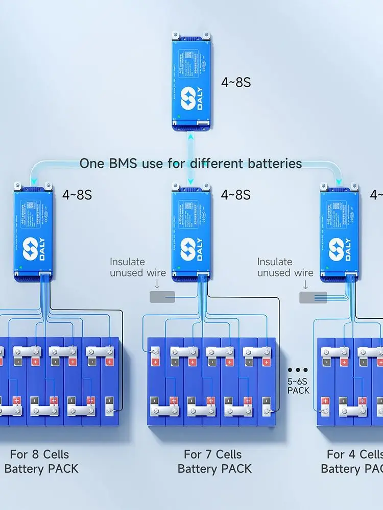 DALY WIFI BMS 200A التوازن النشط 1A 4S 8S-24S بناء في بلوتوث خلية موازنة الذكية PCB لوح حماية البطارية