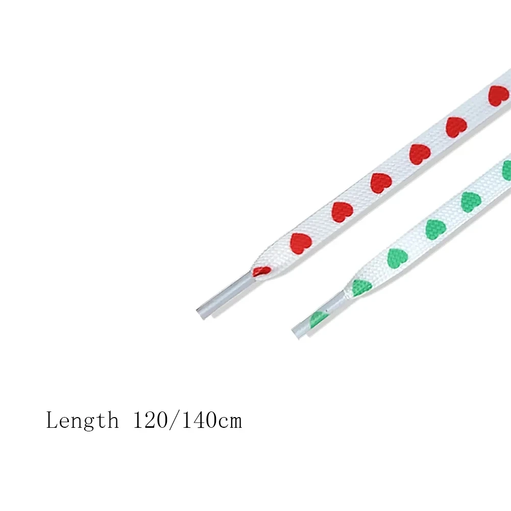 子供と大人のためのハート型の靴ひも,ゴムバンド付きカジュアルシューズアクセサリー,幅8mm,120cm, 140cm, 160cm, 1ペア