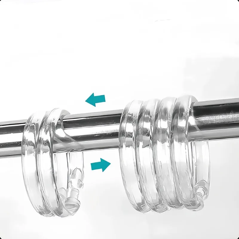 18 pcs Waterproof Rust Proof O-Shape Drapery Rings, great for Moisture Environment, Smooth Glide Design, Home Bath Area
