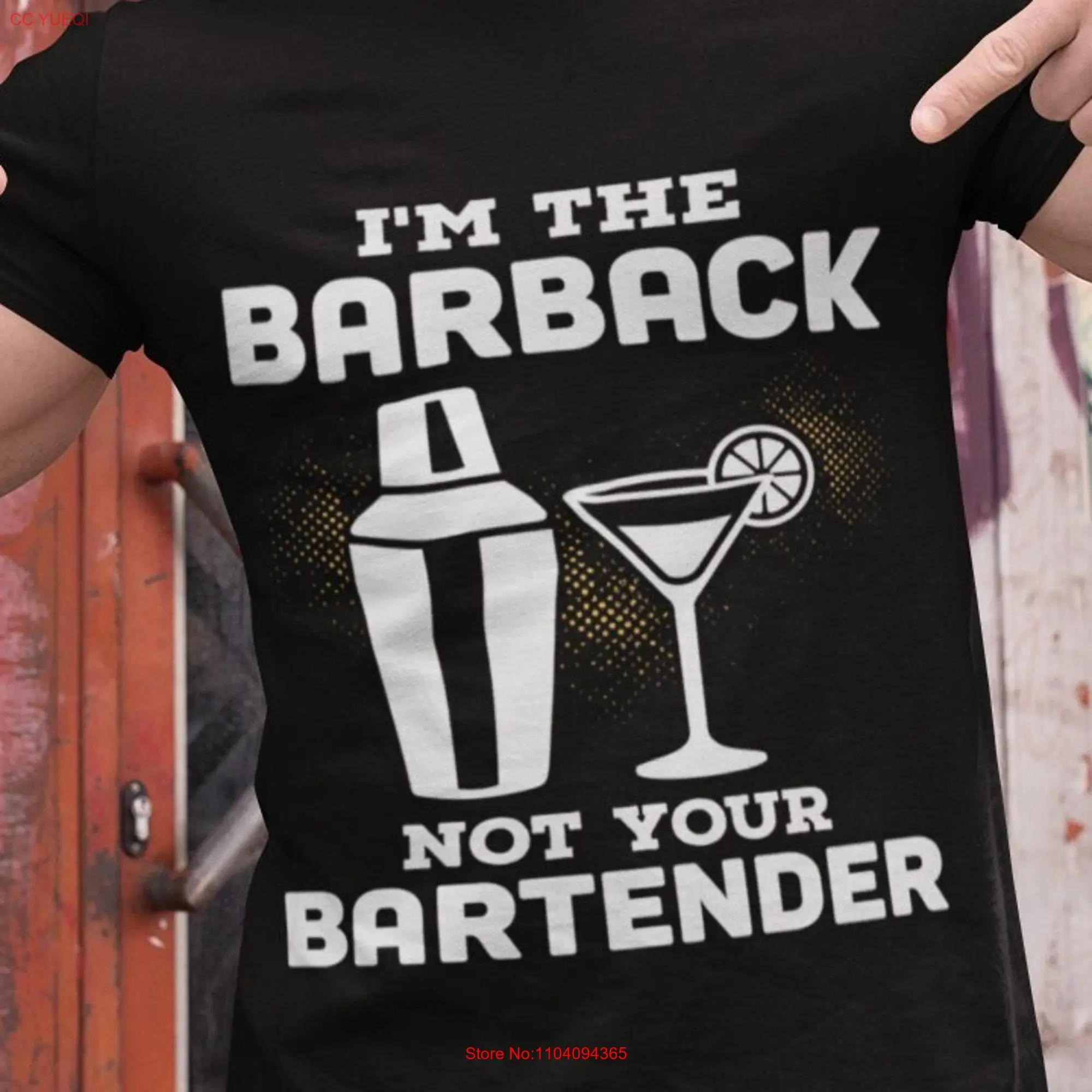 The Barback Chronicles A Funny T Shirt for Beverage Industry Heroes bartender long or short sleeves