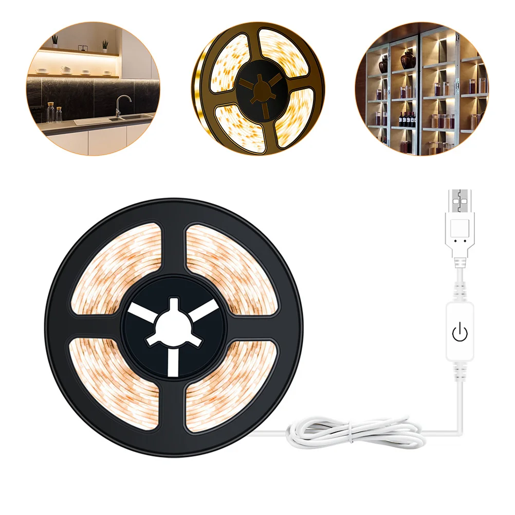 

Waterproof LED Strip Light Touch Control Dimmable Flexible Lamp Tape Adhesive Accessories LED Lighting