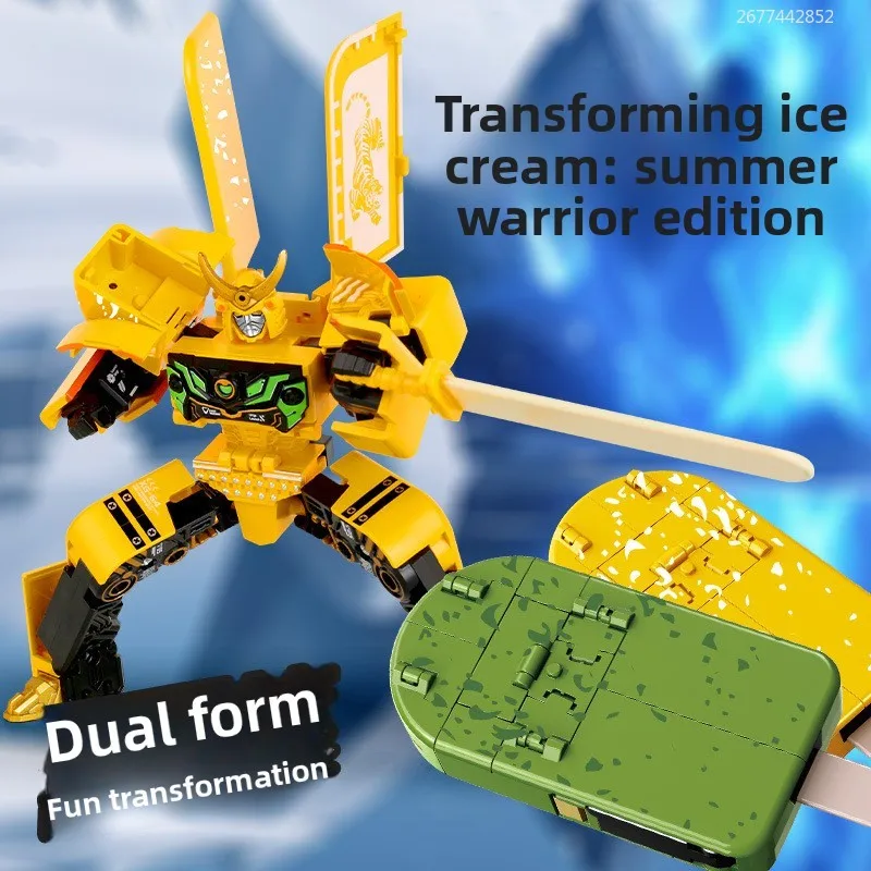 Transformerend speelgoed IJskrijger Model Jongen Educatief speelgoed Robotkrijger voor kinderen IJs Fantasiespel