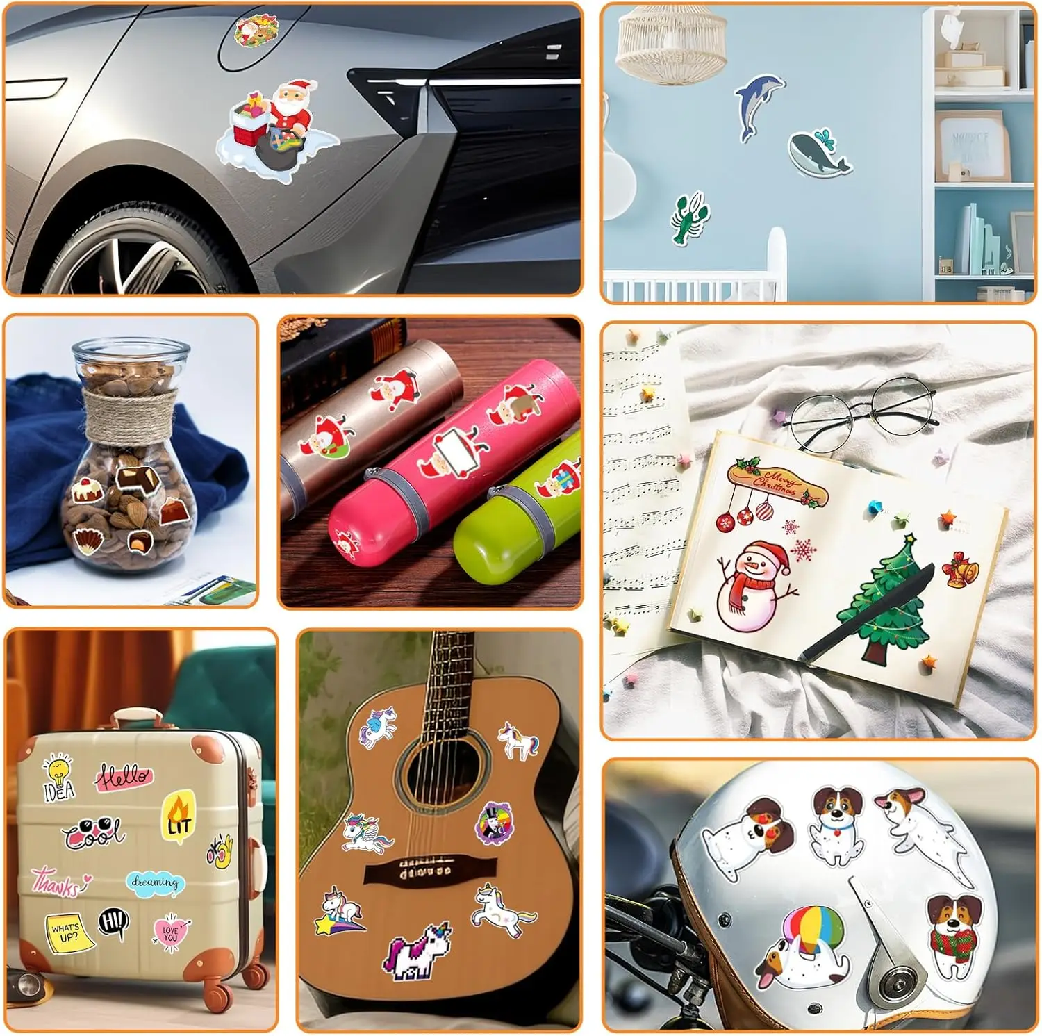 10 Sheets A4 Size Glossy Printable Vinyl Sticker Paper for Inkjet Printer Self-Adhesive Sheets 8.3"x11.7"