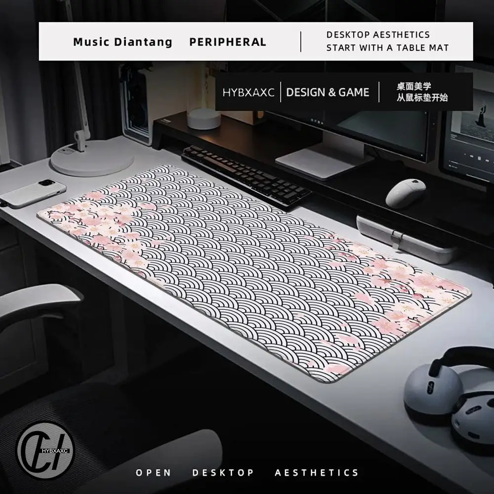 Large Purple MousePad Sakura Computer Mousepads 900x400mm Keyboard Mat XXL Gamer Aesthetic Desk Extended Mats HD Gaming Mat