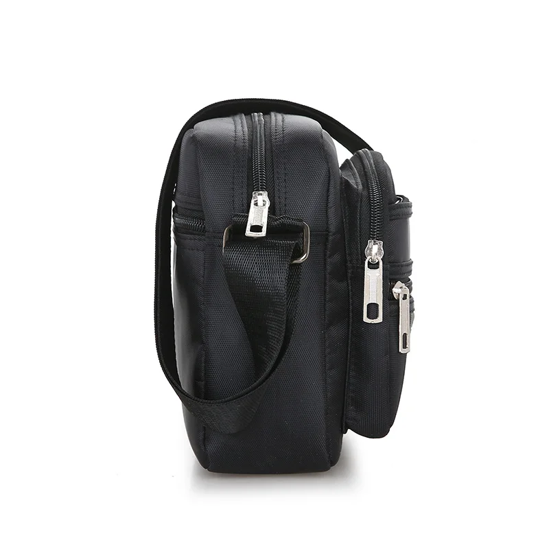 Men's Oxford Cloth Shoulder Bag Crossbody Bag Multi-layer Coin Purse Business Money Collection Small Backpack Casual Style