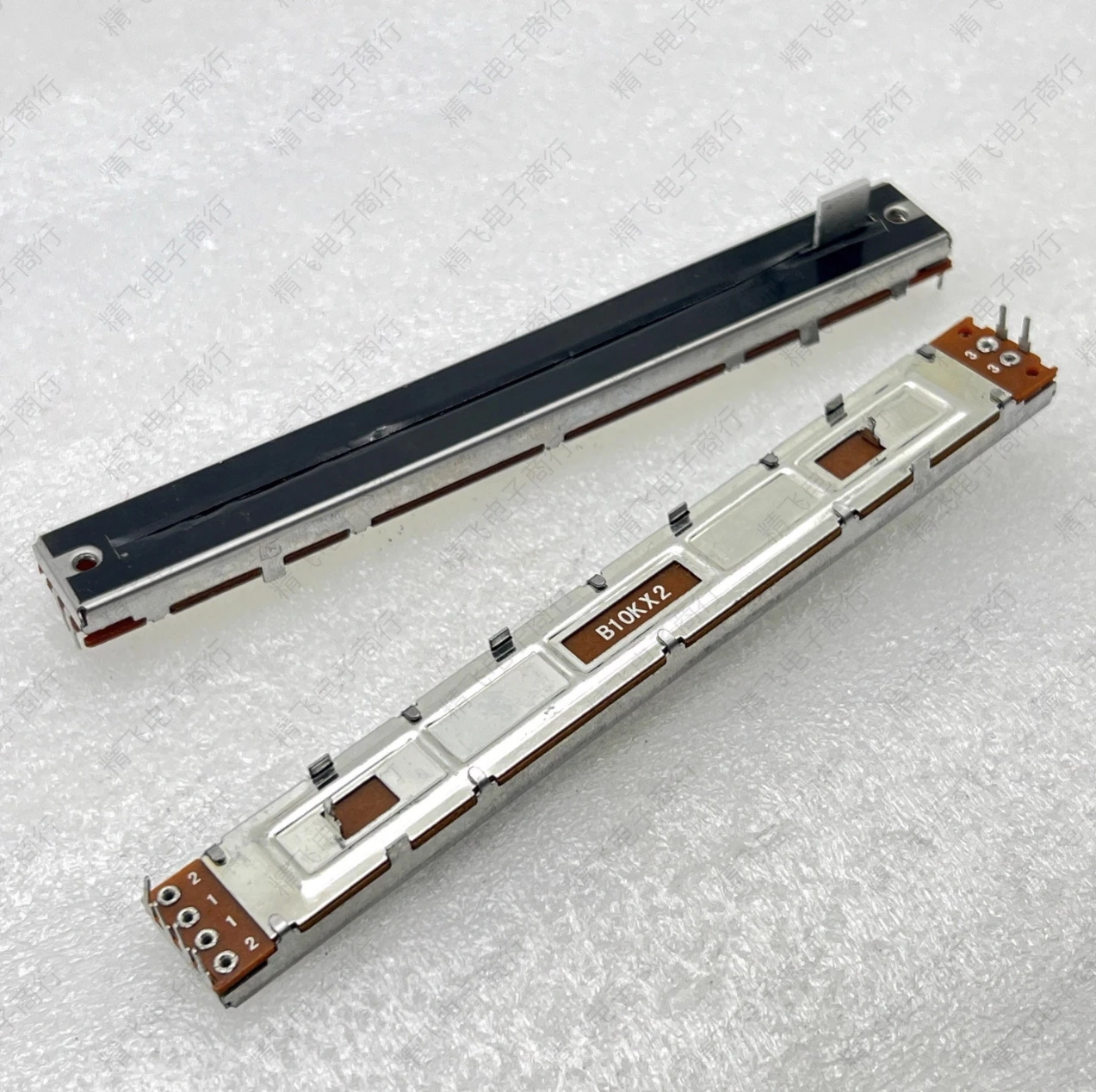 1 PCS 128mm straight slide potentiometer B10KX2 stroke 100mm 6-pin tuning square shaft 8mm