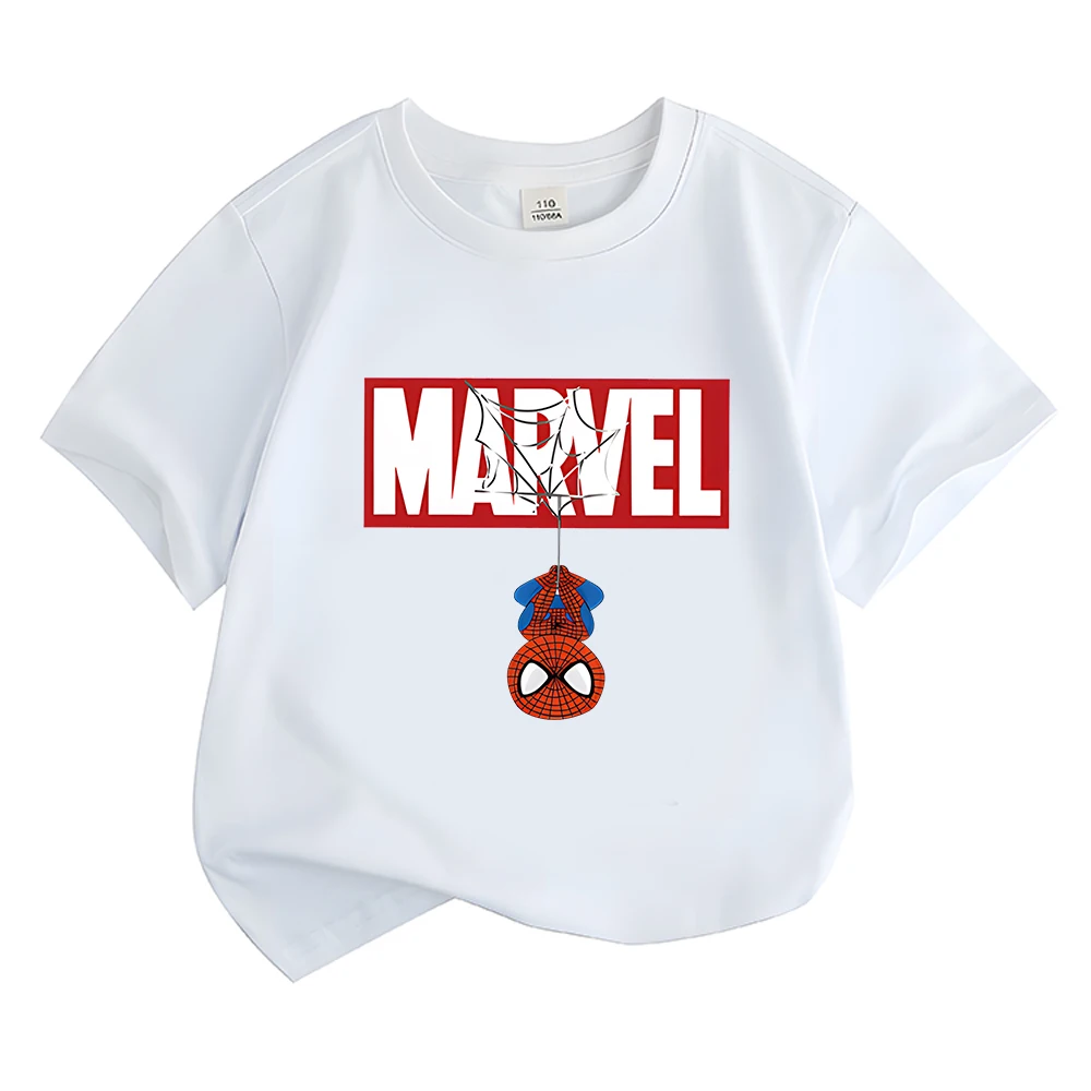 

Anime Marvel Super Hero Spiderman T-shirt The Avengers Children Short Sleeve Kids Tops Harajuku Clothes Clothes Tee-shirt Tees