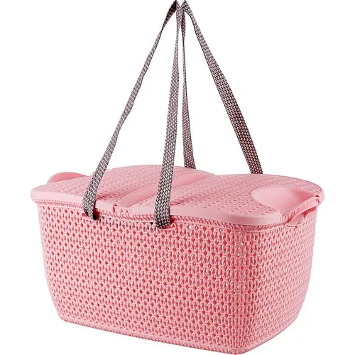 Alper Building Mesh Picnic Basket-Pink