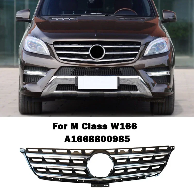 For Mercedes Benz M ML W166 Class ML400 ML350 ML320 ML500 ML550 Front Grille Grill Bumper A1668800985 Engine Radiator Body Kit