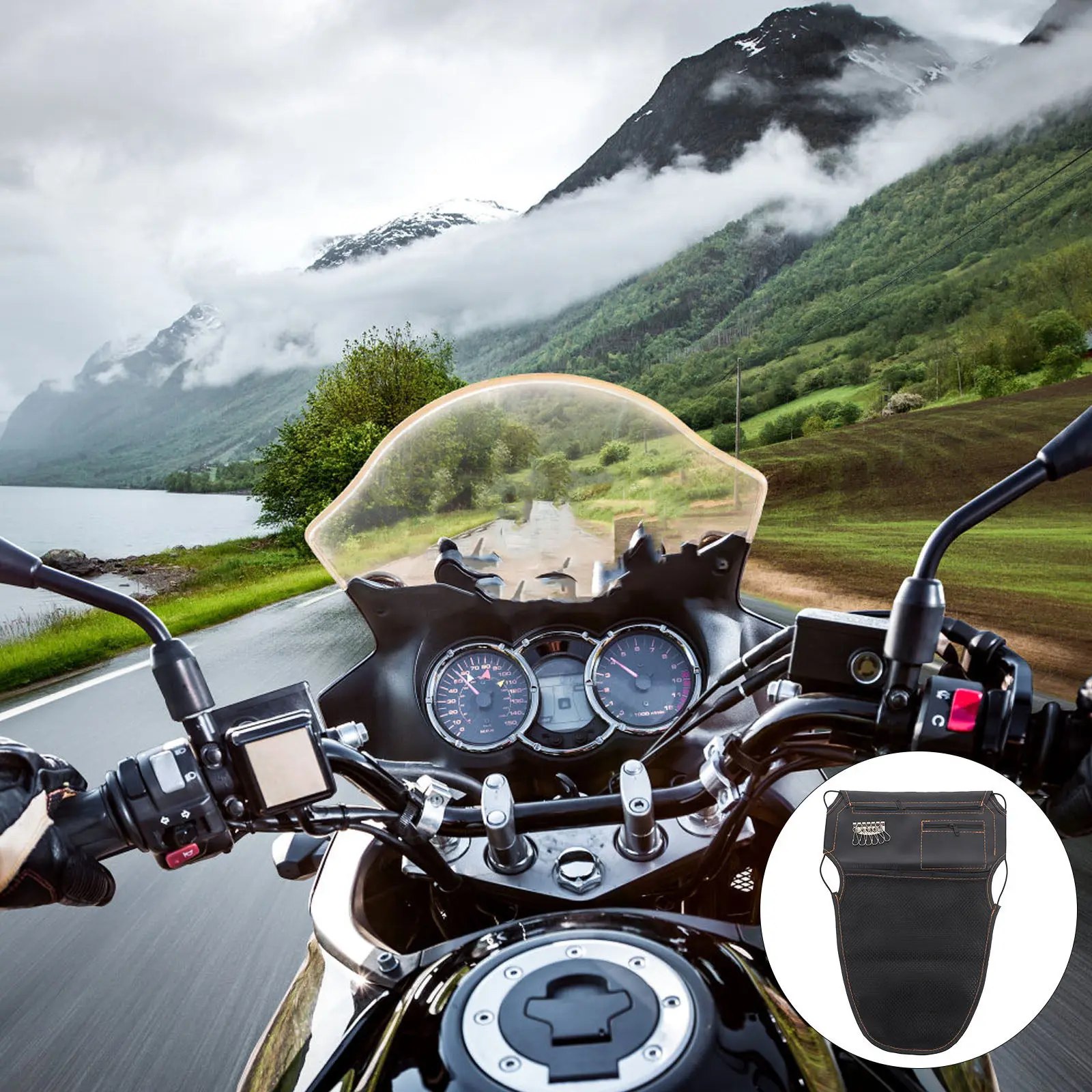 

Motorcycle Seat Bag Large Capacity Pu Motorbike Storage Pouch For Tool Organizer Scooter Under Seat Bag Front Holding