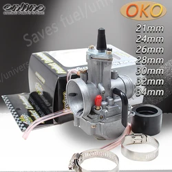 For OKO Dirt Bike ATV DIO JOG 2T 4T Motorcycle Carburetor PWK 21 24 26 28 30 32 34mm Carburetor With Power Jet Carb Accessories