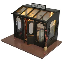 Unfinished 3D DIY Miniature Dollhouse Kit Kids Craft DIY Toys Christmas Birthday Gift