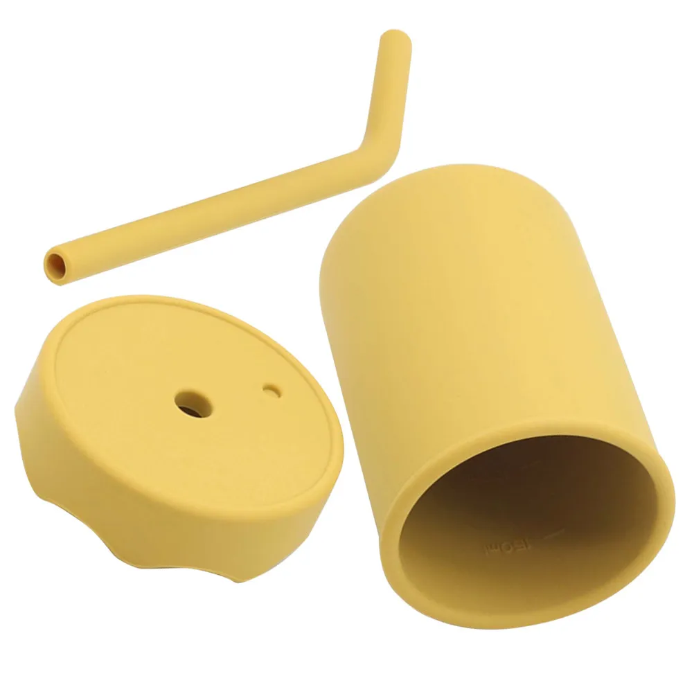 

Силиконовая тренировочная чашка с трубочкой для малышей, устойчивая, удобная для обучения, безопасная для здоровья