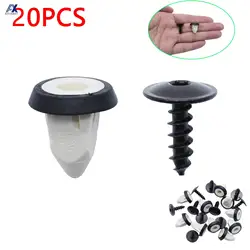 20Pcs Mudguard Bumper Skirt Torx Screws Clips and Screw fixing clips for VW Golf 6 Bora Magotan POLO Audi 14mm Top head diameter