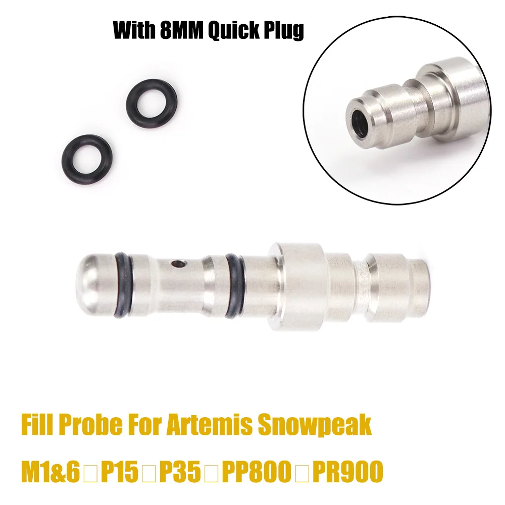 Accesorio de llenado de sonda de llenado de aire con enchufe rápido para Artemis Snowpeak M16, P15, P35, PP800, PR900