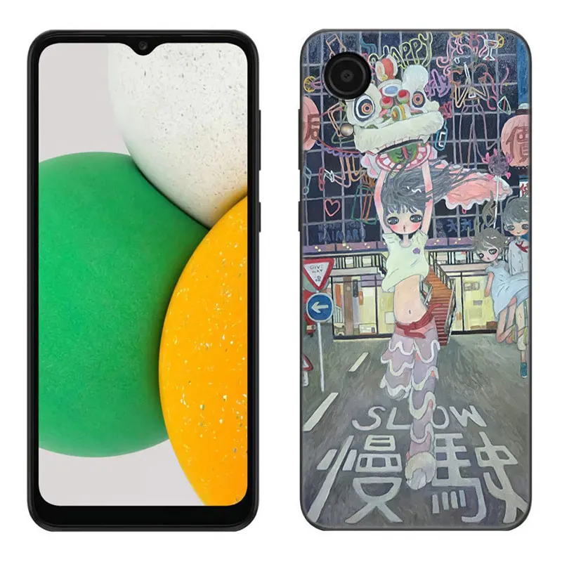 Aya Takano Phone Case For Samsung A01 A03 Core A04 A20 E A02 A10 A21 A30 A50 S A40 A41 A6 A8 Plus A7 2018 Black Silicone Cover