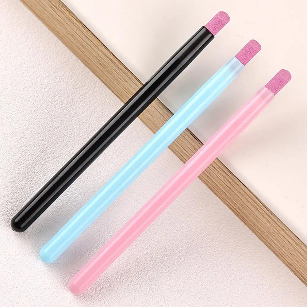 Quartz Nail Scrubber Pen 1pc Sanding Stick Dead Skin Remover Polish Manicure Tool For Natural Nails Surface Grinding & Cleaning