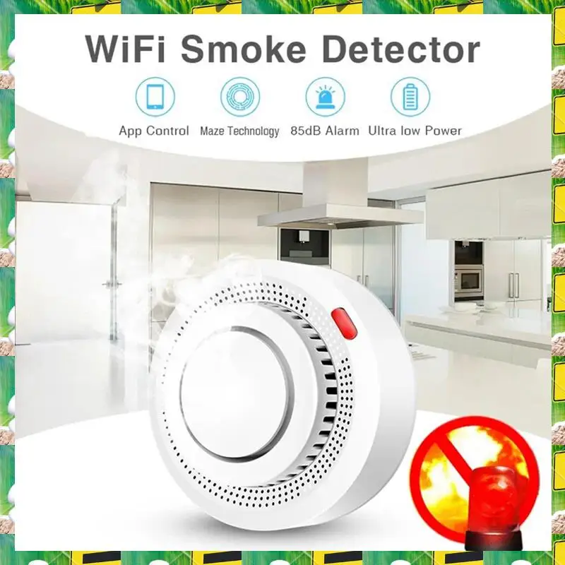3C Electron Tuya Wifi Rauchmelder Räucherei Kombination Feueralarm Home Security System Feuerwehrmann 1 Stück, Tuya Wifi Rauch