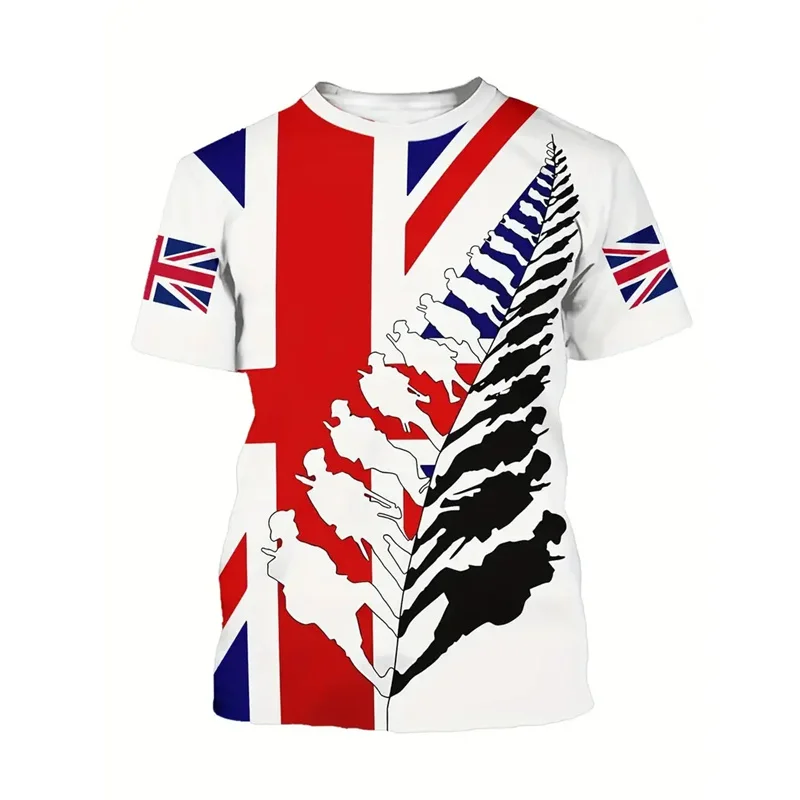 تيشيرت رجالي على الطراز الإنجليزي ، طباعة جرافيتي ، أكمام قصيرة ، رقبة مستديرة ، موضة غير رسمية ، توبات بنمط أسد شريطية ، الصيف #5