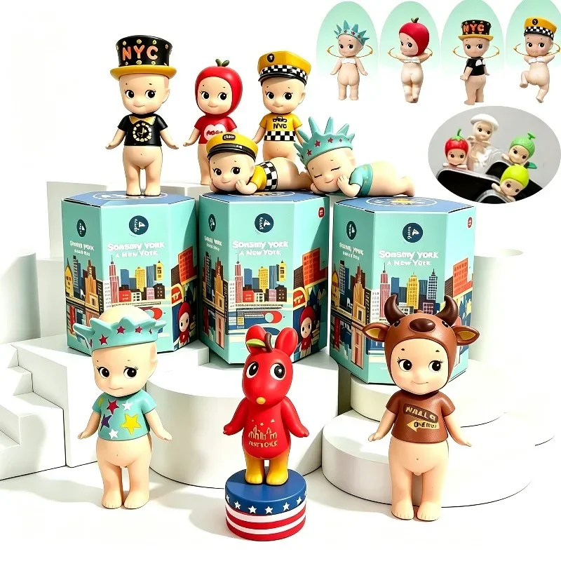 New Angel Figure Blind Box New York Series Multiple Postures Mini Figurines Dolls Birthday Gifts Ornament Blind Box Mystery Box