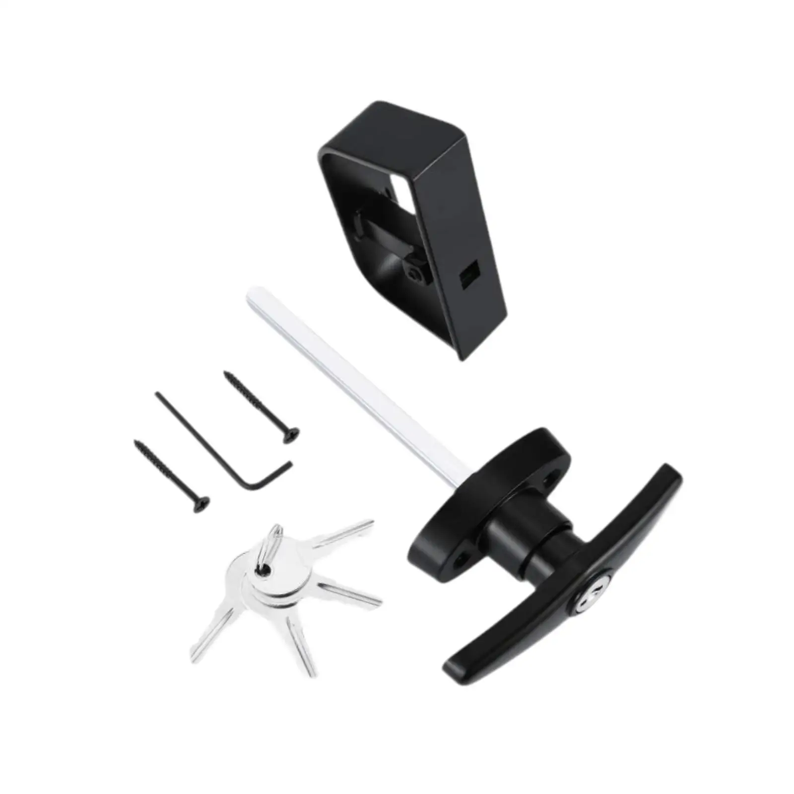 

T Handle Shed Door Lock Kit Replacement for RV Truck Adjustable Size Sturdy
