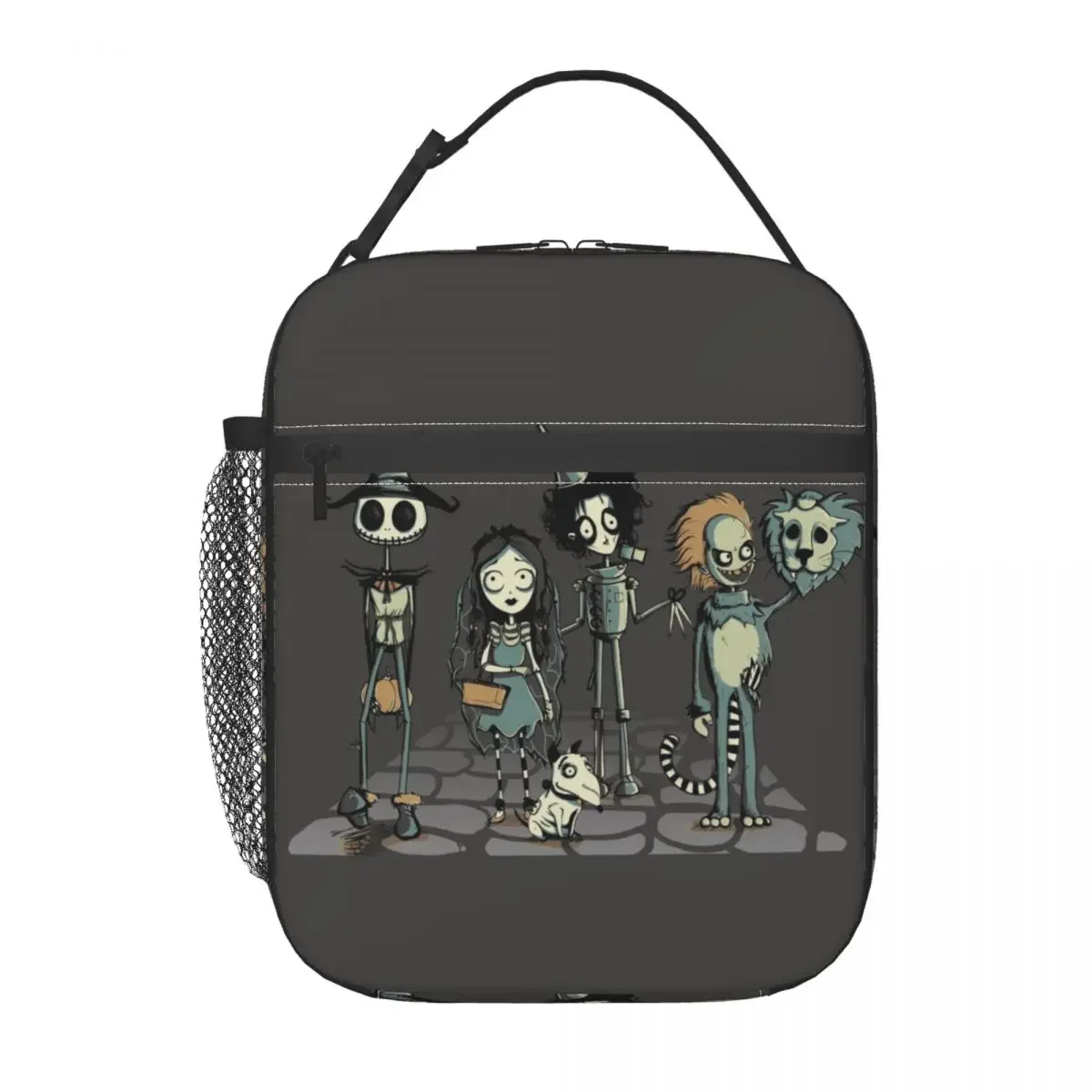 Tim Burton Horror Movie Insulated Lunch Bags for Women Gothic Halloween Film Portable Cooler Thermal Food Lunch Box School