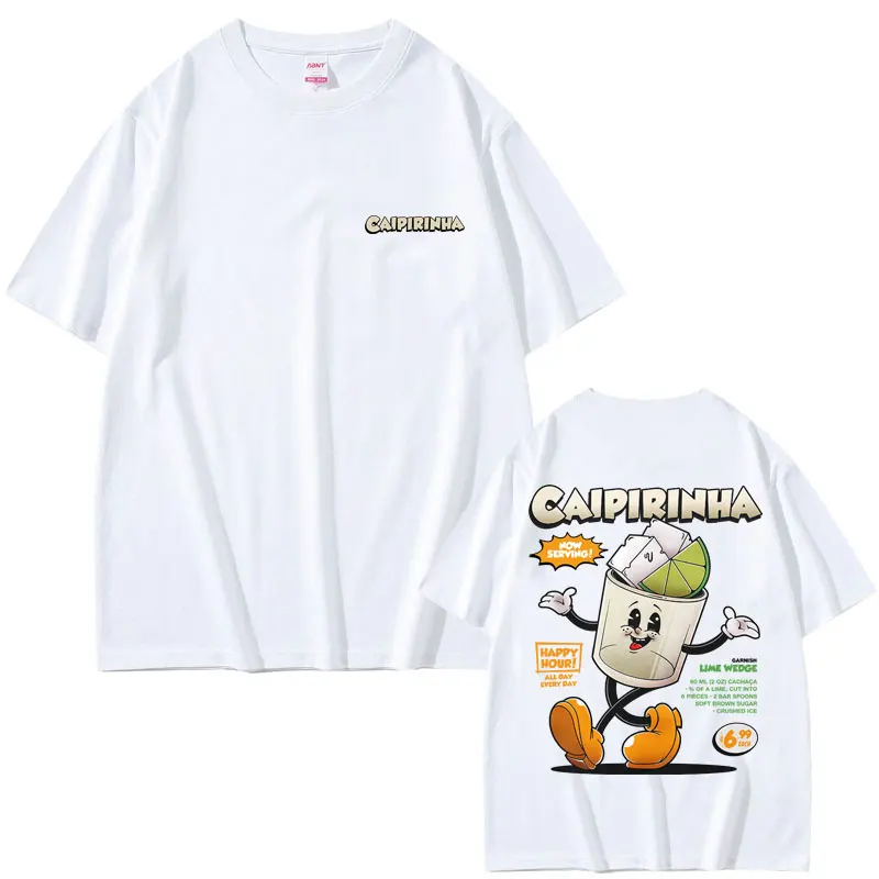 

Caipirinha Cocktail Funny Meme T Shirts Men Women Clothing Art Aesthetic Streetwear Male Casual Soft Cotton Vintage Short Sleeve