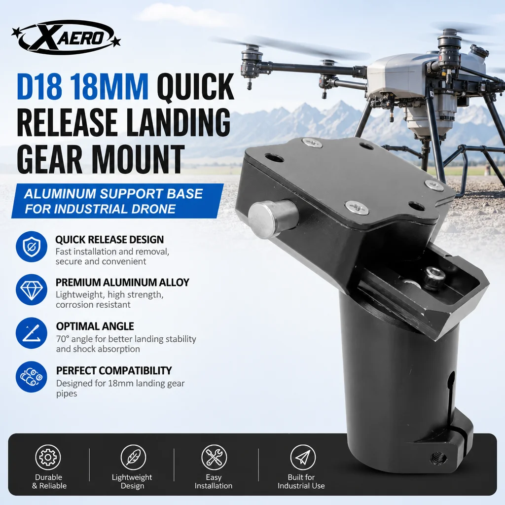 XAERO D18 18mm Quick Release Landing Gear Mount Aluminum Support Base for Industrial Drone