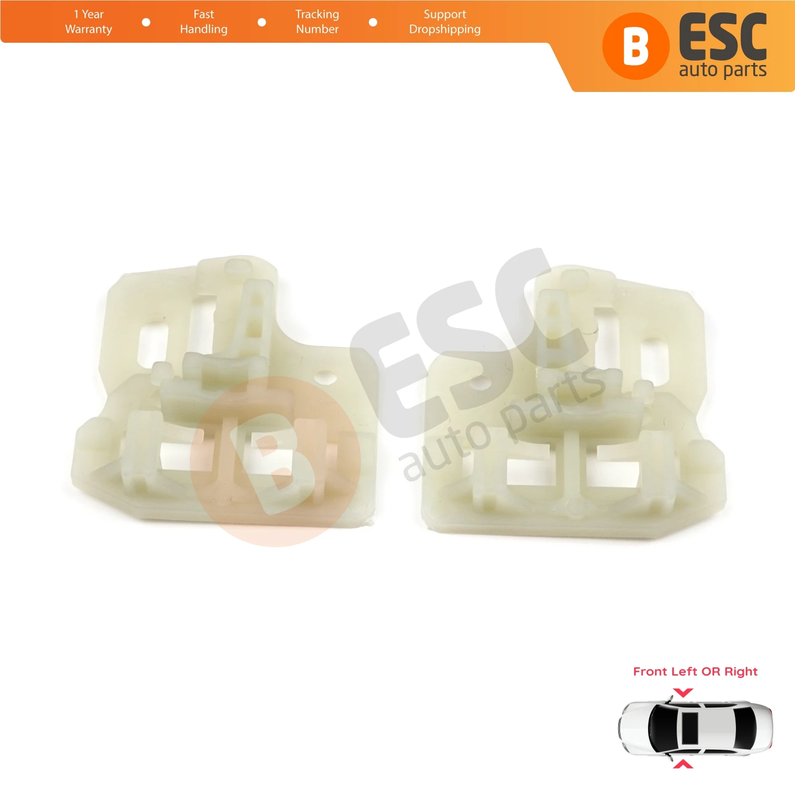 

EWR211+EWR212 Power Window Regulator Repair Clips Front Left or Right Door for BMW X5 E53 2000-2006 51338254911 51338254912