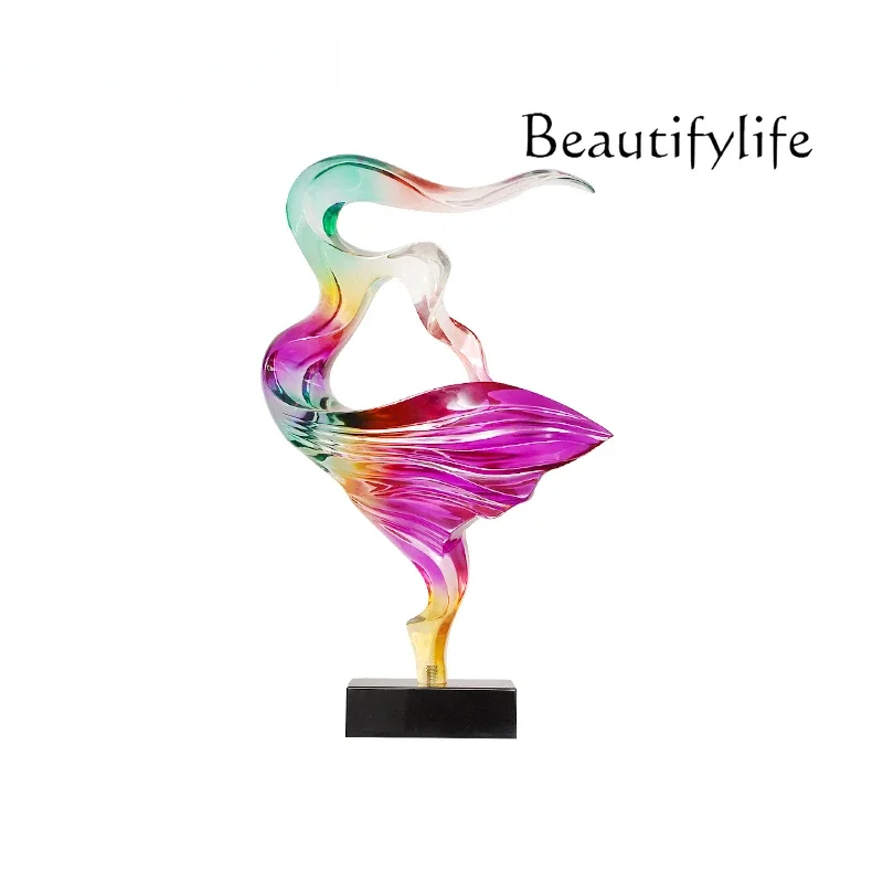 Entrance Sculpture Home Desktop Artwork Ornament Creative Decoration Transparent Resin Crafts