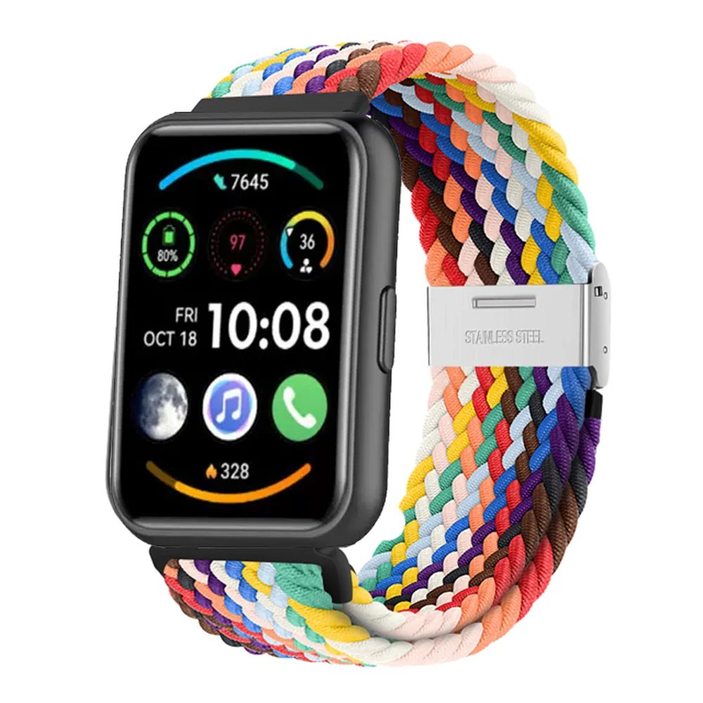 Nylon band for HUAWEI watch fit 2 strap watchband accessories braided solo loop correa bracelet for HUAWEI watch fit2 new band image 6