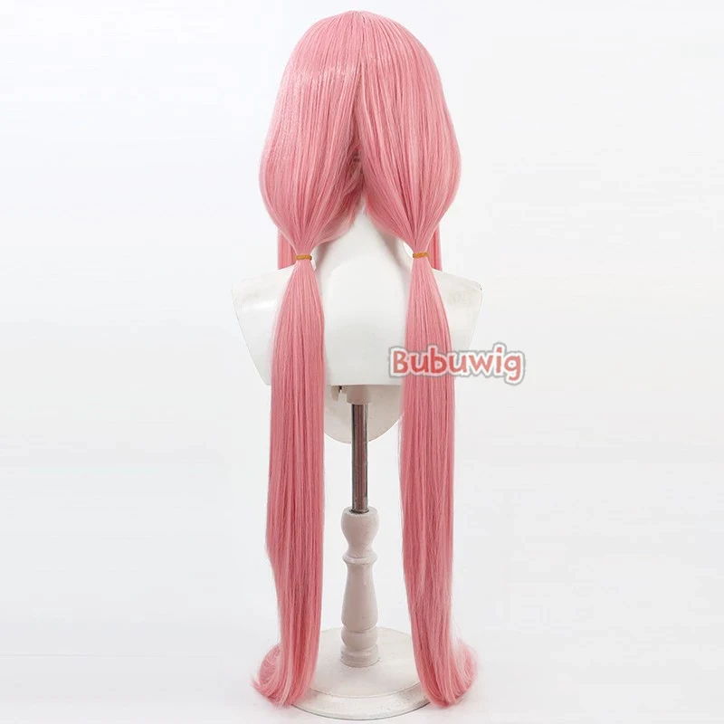 Bubuwig สังเคราะห์ผม Perseus คอสเพลย์วิกผม Azur Lane Perseus บทบาทเล่นฮาโลวีน 100 ซม.ยาวตรงวิกผมสีชมพูทนความร้อน