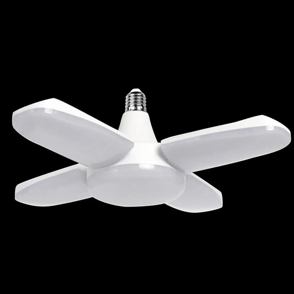 2Pcs Deformable LED Garage Lights 4 Panel Adjustable Angle 6500K E27 Screw Socket Ceiling Light for Warehouse