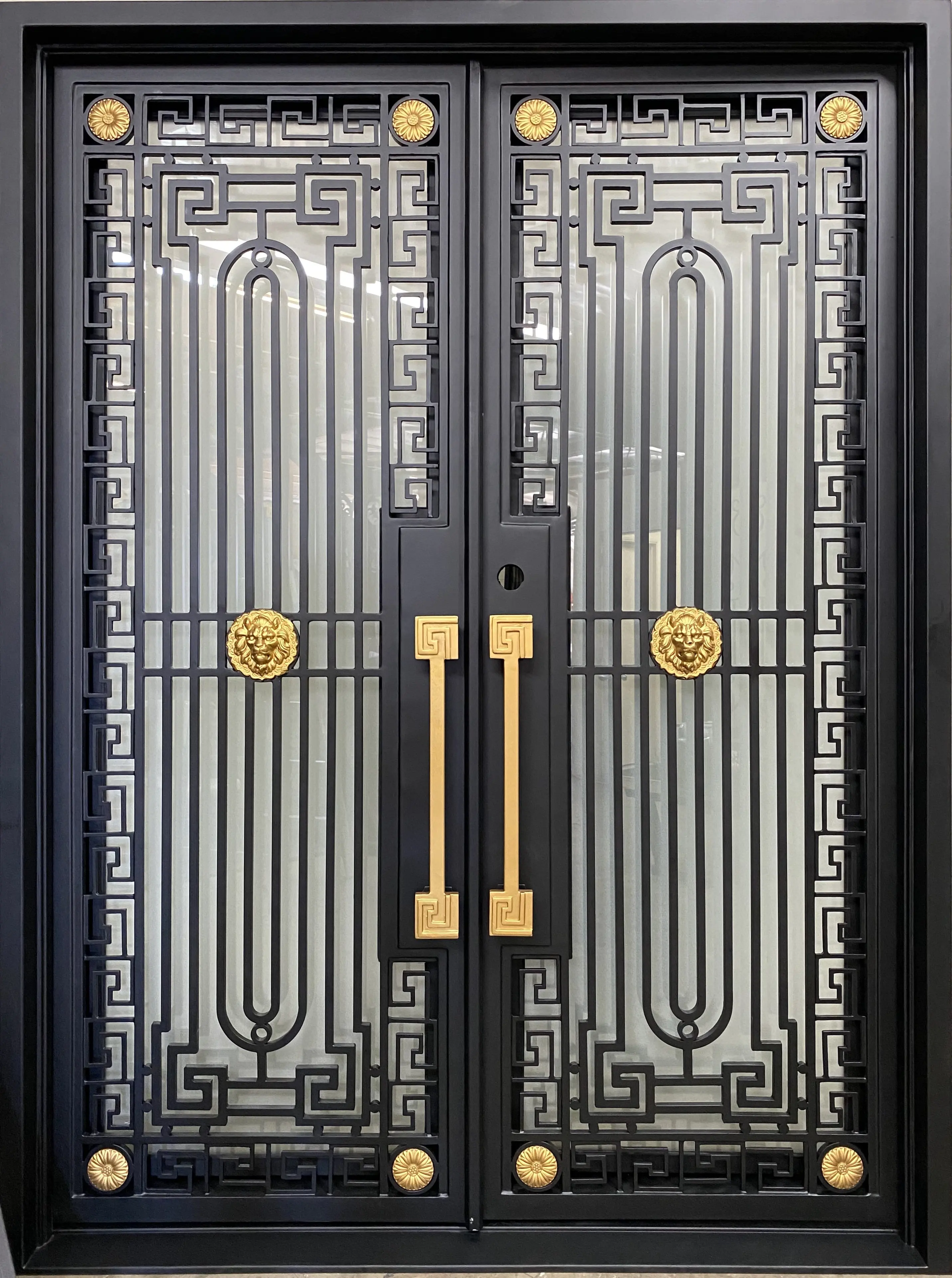 Customization Factory Wholesale Iron Doors Double Entrance Iron Front Entry Door Security Door