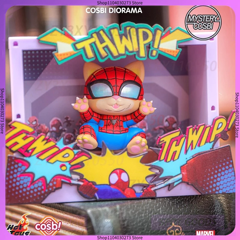 

Cosbi Across The Spider-Man Collection 3d Диорама слепая коробка брелок культовые пленочные сцены с фигурками супергероев Чиби