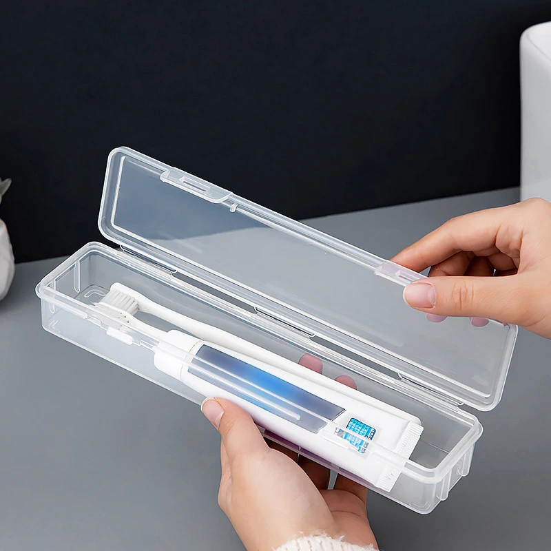 

【Peace】Portable Toothbrush Box Plastic Travel Toothbrush Case Transparent Toothbrush Holder Organizer Travel Accessories